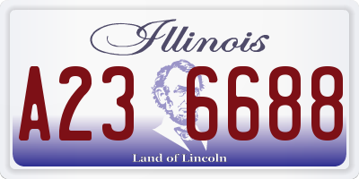 IL license plate A236688