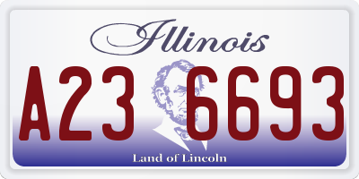 IL license plate A236693