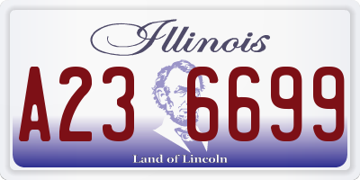 IL license plate A236699