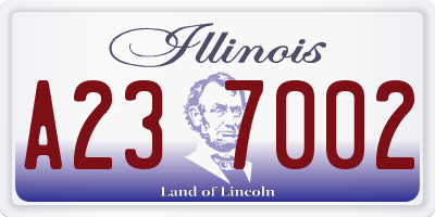 IL license plate A237002