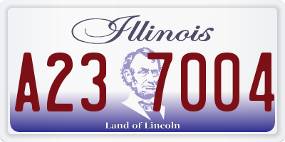 IL license plate A237004