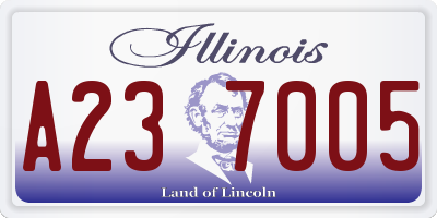IL license plate A237005
