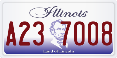 IL license plate A237008