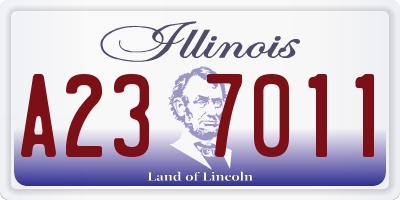 IL license plate A237011