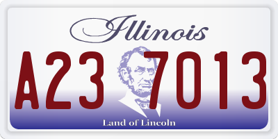 IL license plate A237013