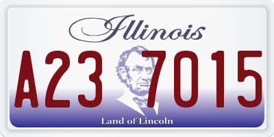 IL license plate A237015