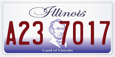IL license plate A237017