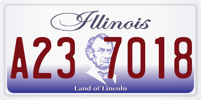 IL license plate A237018