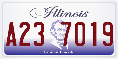 IL license plate A237019