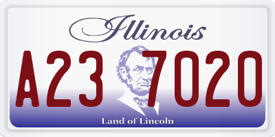 IL license plate A237020