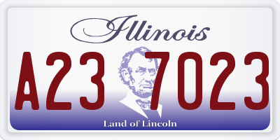 IL license plate A237023