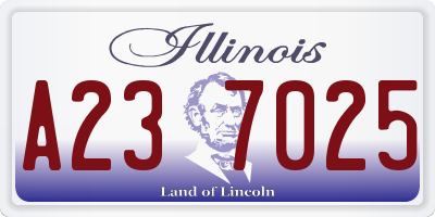 IL license plate A237025