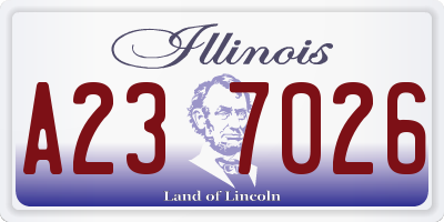 IL license plate A237026