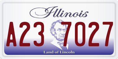 IL license plate A237027