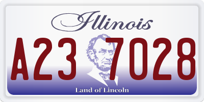 IL license plate A237028