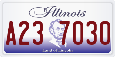 IL license plate A237030