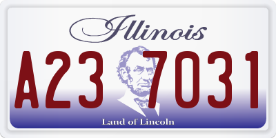 IL license plate A237031