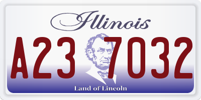 IL license plate A237032