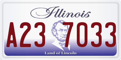 IL license plate A237033