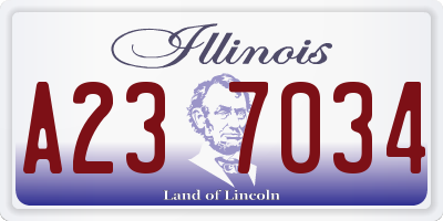 IL license plate A237034