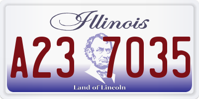 IL license plate A237035