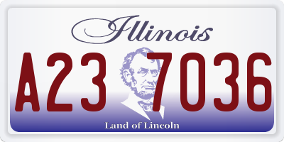IL license plate A237036