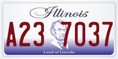IL license plate A237037