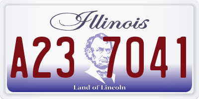 IL license plate A237041