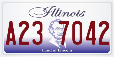 IL license plate A237042