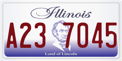 IL license plate A237045