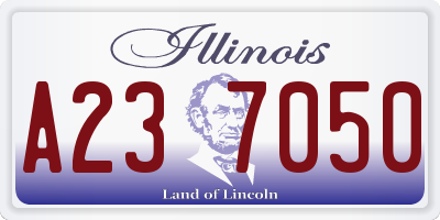 IL license plate A237050