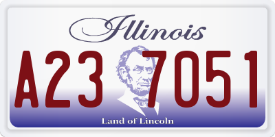 IL license plate A237051