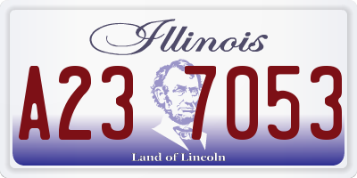 IL license plate A237053
