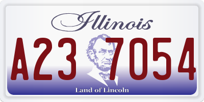 IL license plate A237054