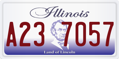 IL license plate A237057