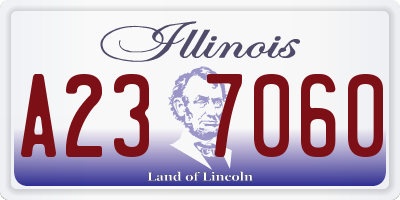 IL license plate A237060