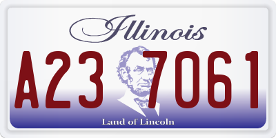 IL license plate A237061