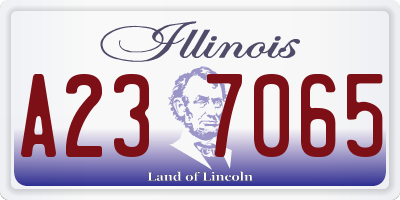 IL license plate A237065
