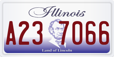IL license plate A237066