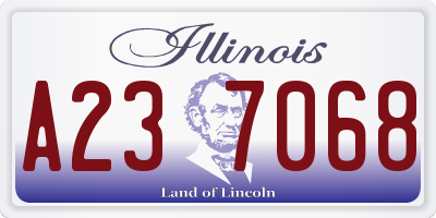 IL license plate A237068