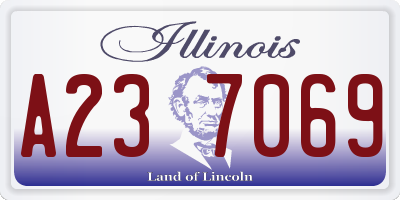 IL license plate A237069