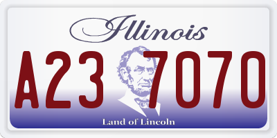 IL license plate A237070