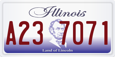 IL license plate A237071