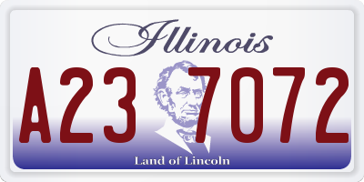 IL license plate A237072