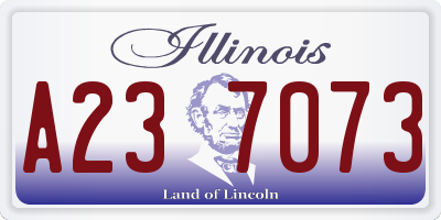 IL license plate A237073