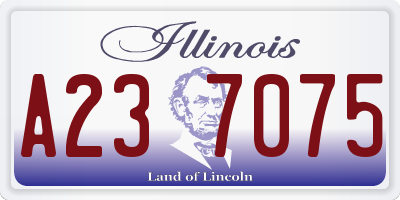 IL license plate A237075