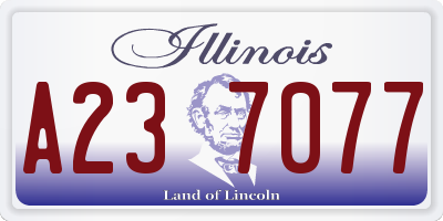 IL license plate A237077