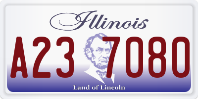 IL license plate A237080