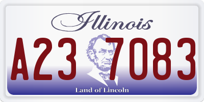 IL license plate A237083