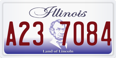 IL license plate A237084